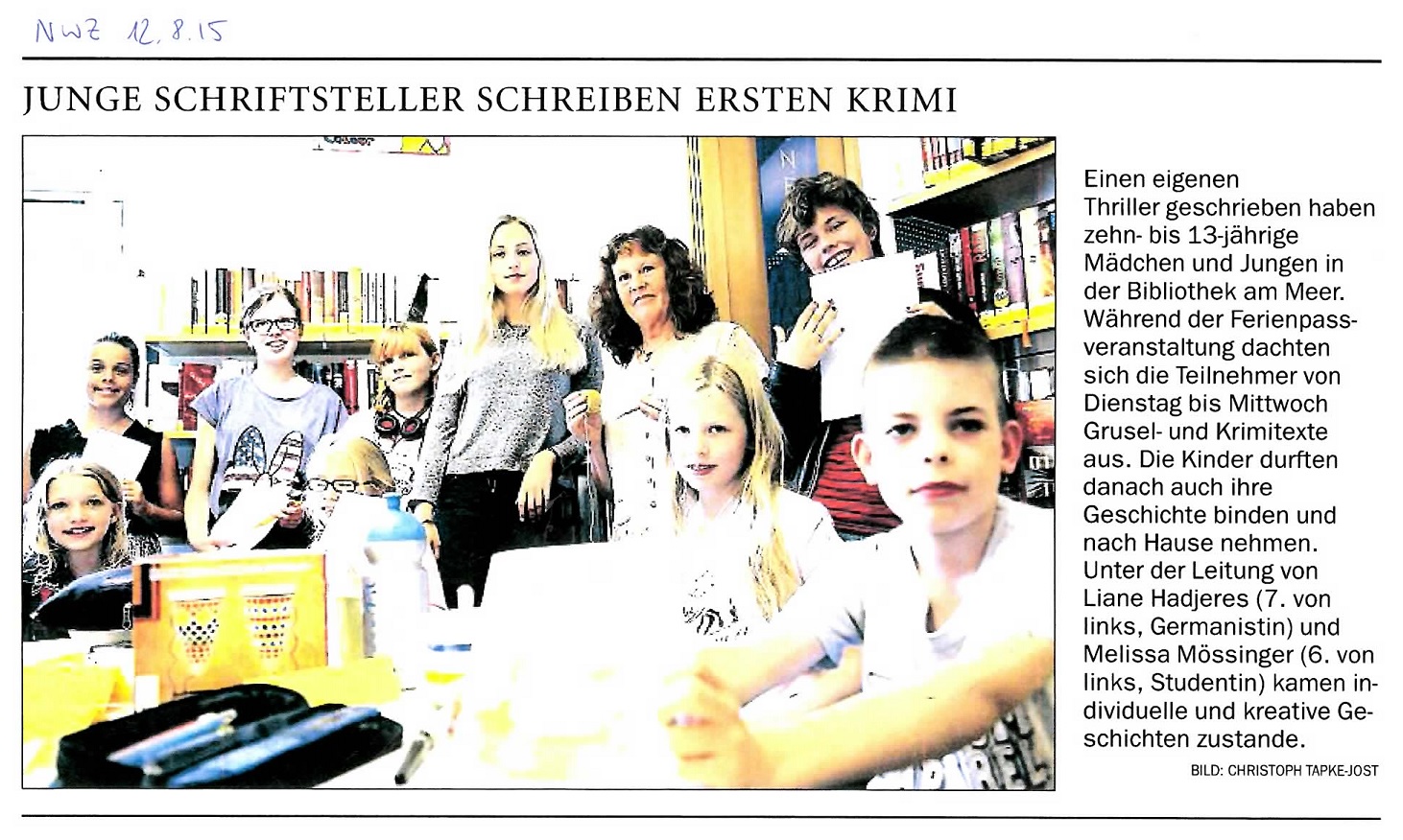 Nordwest-Zeitung 12.08.2015