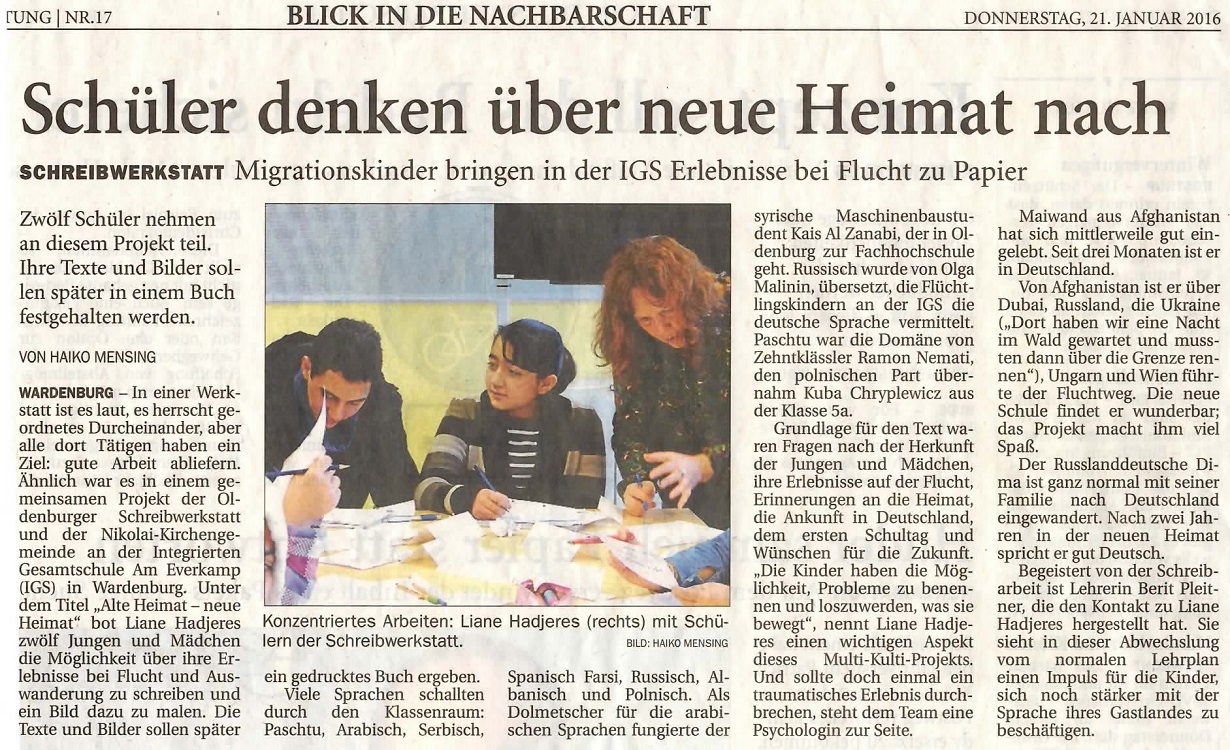 Nordwest-Zeitung 21.01.2016